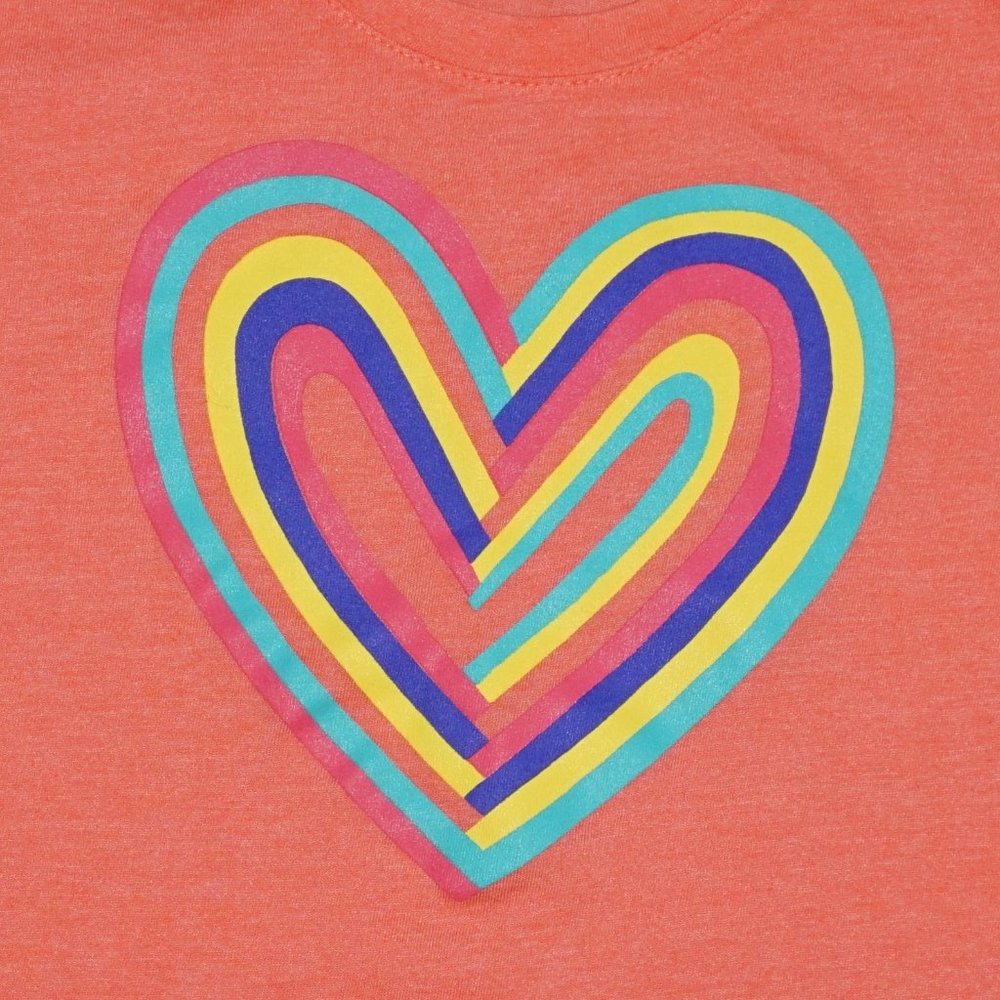 4/$20 Girls Heart Print Tee